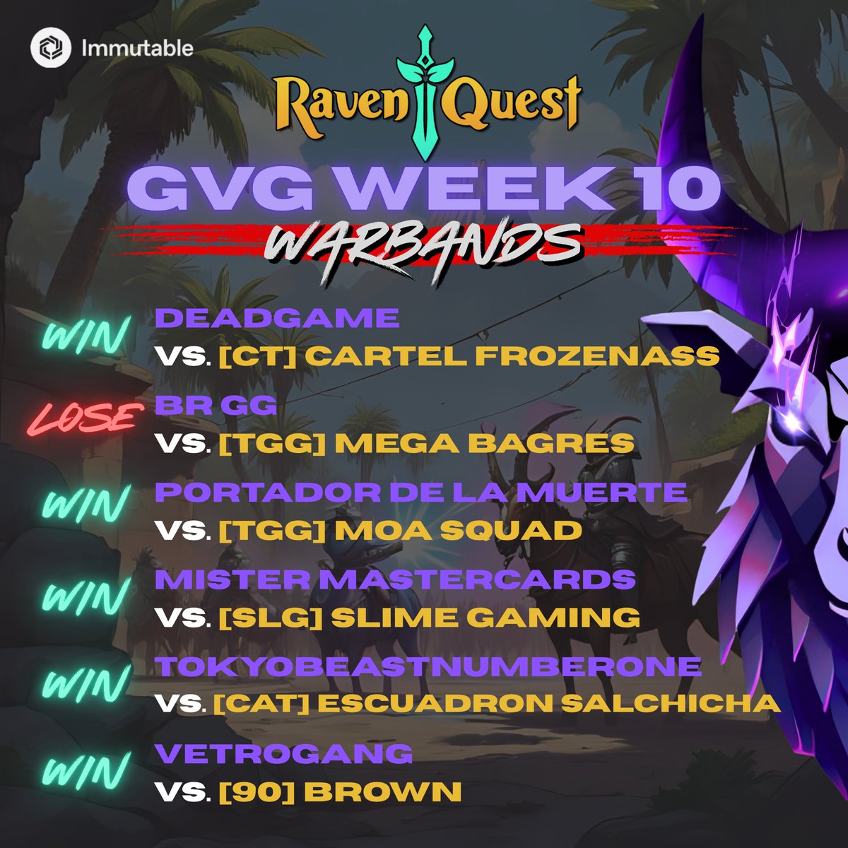 Goated_Guild's tweet image. Week 10 looking alot better!
War Highlight: Vetrogang bags a 7v10 dub 🔥
GG to all teams & LFGoat 🐐