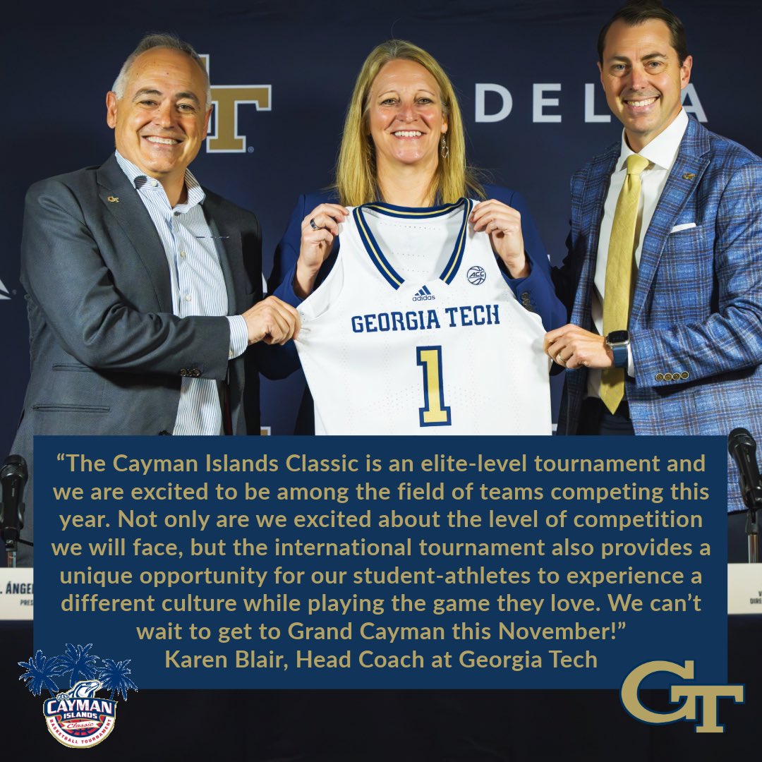 Cayman Islands Classic (@caymanclassic) on Twitter photo <a href="/CoachKarenBlair/">Karen Blair</a> <a href="/GTWBB/">Georgia Tech Women's Basketball</a> is excited about the level of competition at the Cayman Island Classic🔥🏀🌴 Read what she had to say about competing in paradise on Nov. 28-29th! #StingEm #CaymanIslandsClassic #CaymanClassic <a href="/CoachKarenBlair/">Karen Blair</a> <a href="/GTWBB/">Georgia Tech Women's Basketball</a> is excited about the level of competition at the Cayman Island Classic🔥🏀🌴 Read what she had to say about competing in paradise on Nov. 28-29th! #StingEm #CaymanIslandsClassic #CaymanClassic