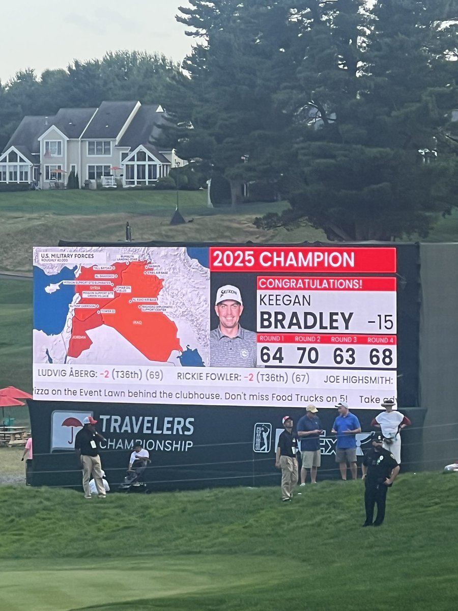 realjack1k's tweet photo. Quite the graphic following USA Ryder Cup team captain Keegan Bradley winning the Travelers Championship https://t.co/9c9U8uvunw