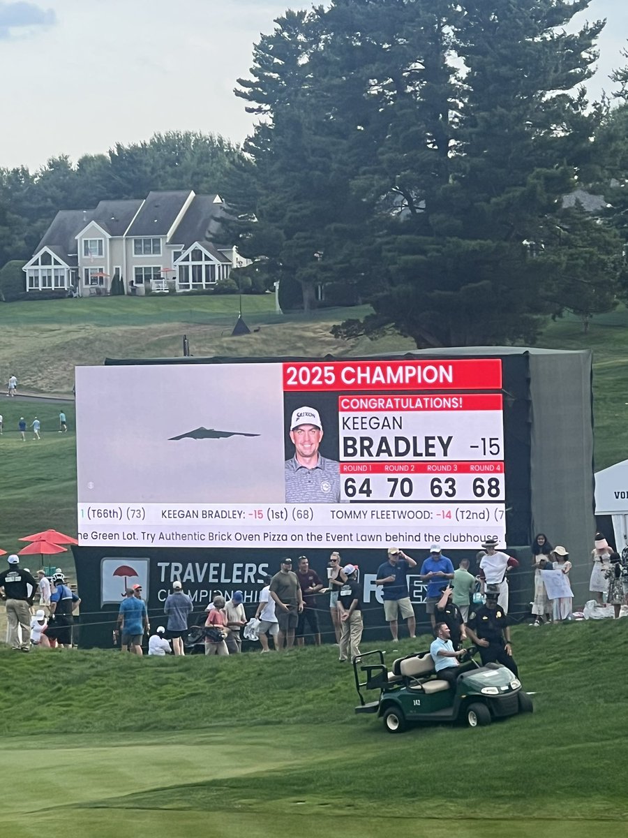 realjack1k's tweet photo. Quite the graphic following USA Ryder Cup team captain Keegan Bradley winning the Travelers Championship https://t.co/9c9U8uvunw