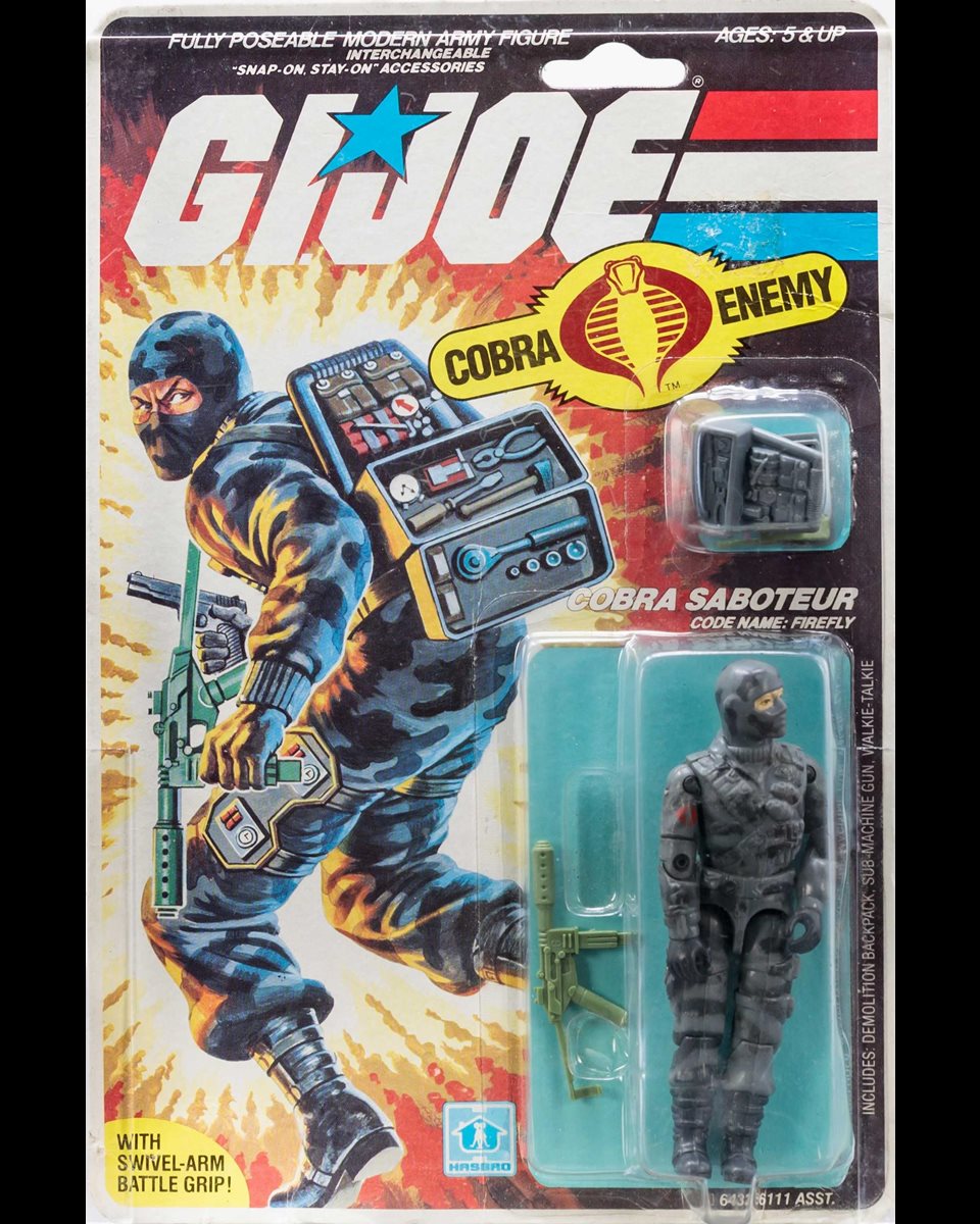 SABOTEUR. Code Name: FIREFLY. First appeared on toy store shelves in 1984.

ROLL CALL: Have him / had him / want him?!