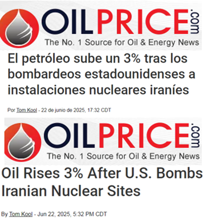 Lewis94241116's tweet image. 🇮🇷#Jun22🇮🇱🇺🇸 
#TruePromiseIII
#iranisraelwar 
-El crudo Brent cotizaba, a 79,45 US p/barril.
-El West Texas Intermediate (WTI), a 76,19,US 
-Casi el 20% del petróleo mundial circula por el Estrecho de Ormuz. 
-Si Irán toma represalias allí, el precio oscilara a 100-120-150 US.