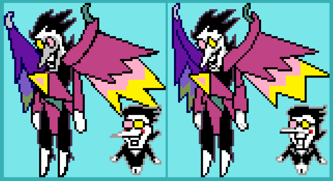 TurboT_rex's tweet image. Spamton  and spamton neo resprites