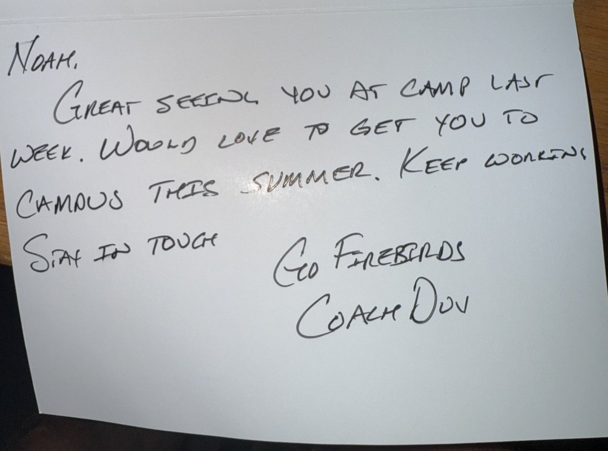 Thank you <a href="/OLine_TEK/">Jeff Duvendeck</a> and <a href="/Carthage_FB/">Carthage Football</a> for the letter!
