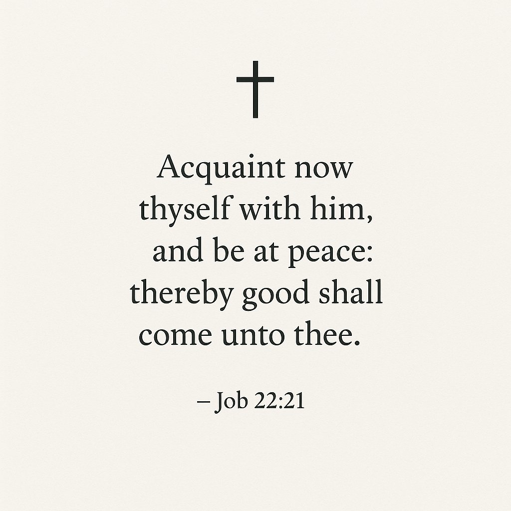 FaithfulRefle25's tweet image. Peace doesn’t come from having it all together.
It comes from knowing the One who holds it all.
“Acquaint now thyself with Him… and be at peace.”
– Job 22:21 ✝️
\#Job2221 #KnowGod #FaithfulReflections #PeaceWithGod #GodsGoodness