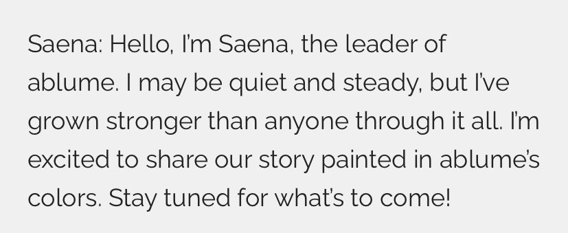 jungeunahs's tweet photo. SAENA IS ABLUME'S LEADER CONFIRMED😭😭😭😭😭😭😭😭🫶 https://t.co/BqlihzXU3H