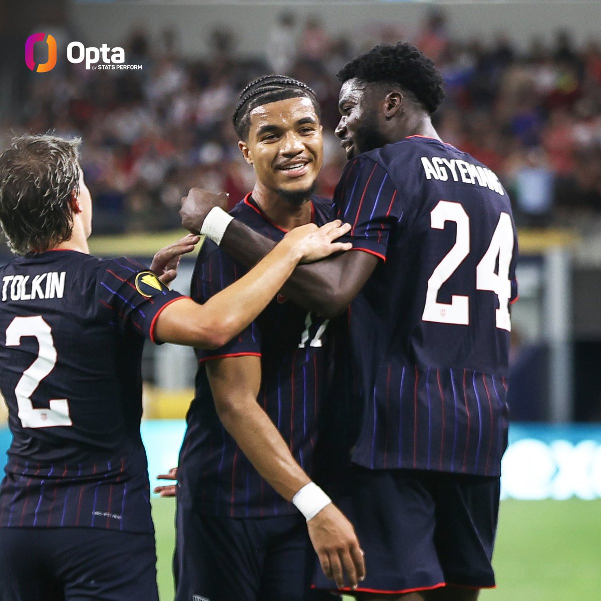 7 - The #USMNT has won every match of a three-match group-stage in the Concacaf Gold Cup for the seventh time. No other team has done so more than twice. Sweep.