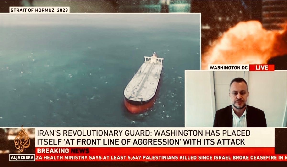 GulfStateAnalyt's tweet image. Earlier today our CEO @GiorgioCafiero was on @AJEnglish discussing the U.S. military strikes on Iran.