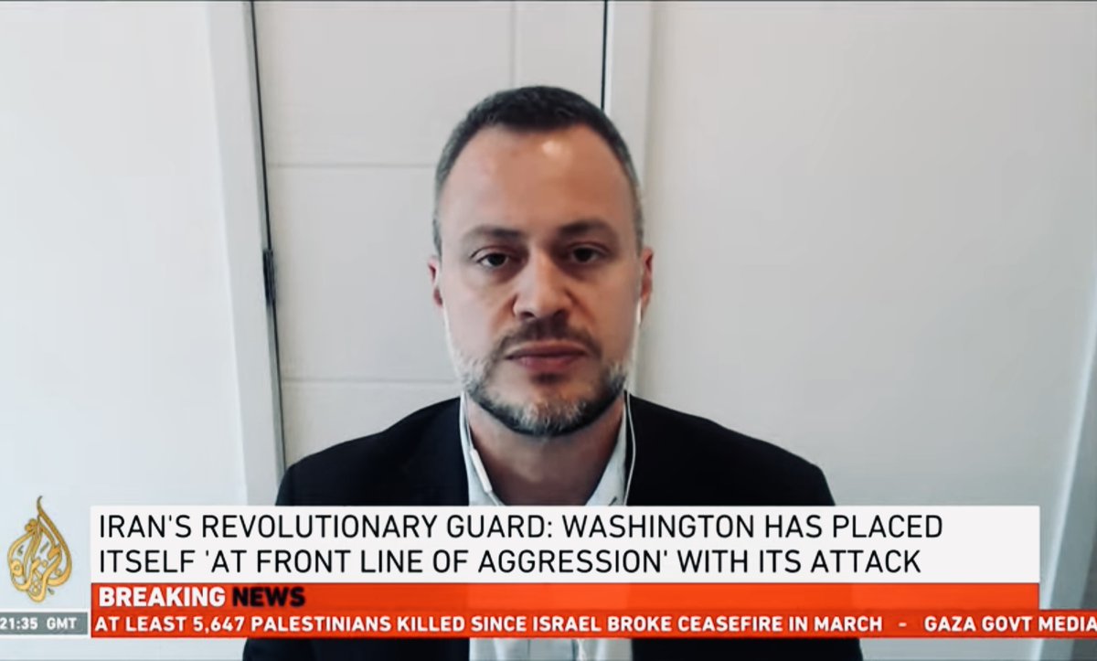 GulfStateAnalyt's tweet image. Earlier today our CEO @GiorgioCafiero was on @AJEnglish discussing the U.S. military strikes on Iran.
