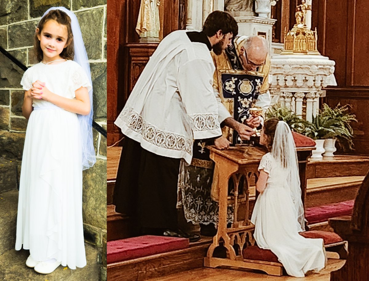 DSDOConnor's tweet image. My daughter Mary received her First Communion today. God is good.