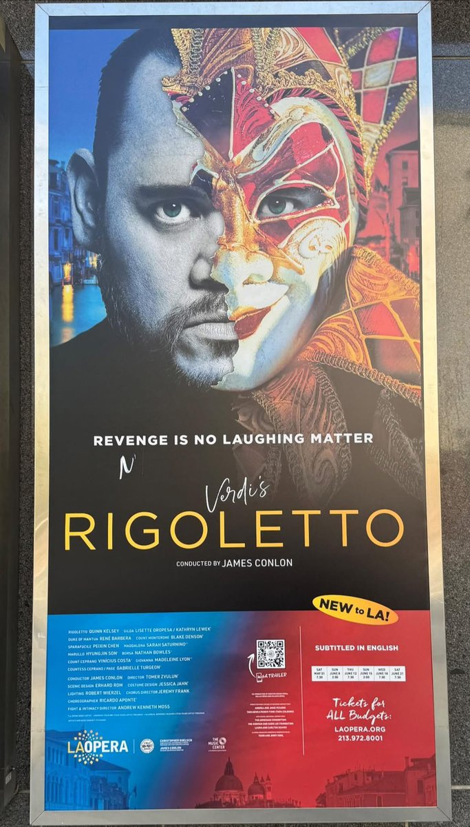 eCommerceCMO's tweet photo. Dinner at Vespaio 🍝 → Rigoletto at LA Opera 🎭
Verdi’s masterpiece hit every note: passion, betrayal, heartbreak.💔🎶
Unforgettable Opera night with amazing friends. 🌟
#LAOpera #Rigoletto #VespaioLA #LaDolceVita #OperaNight #CultureAndCuisine #ChiefMarketingExec https://t.co/44dGUdqu4n