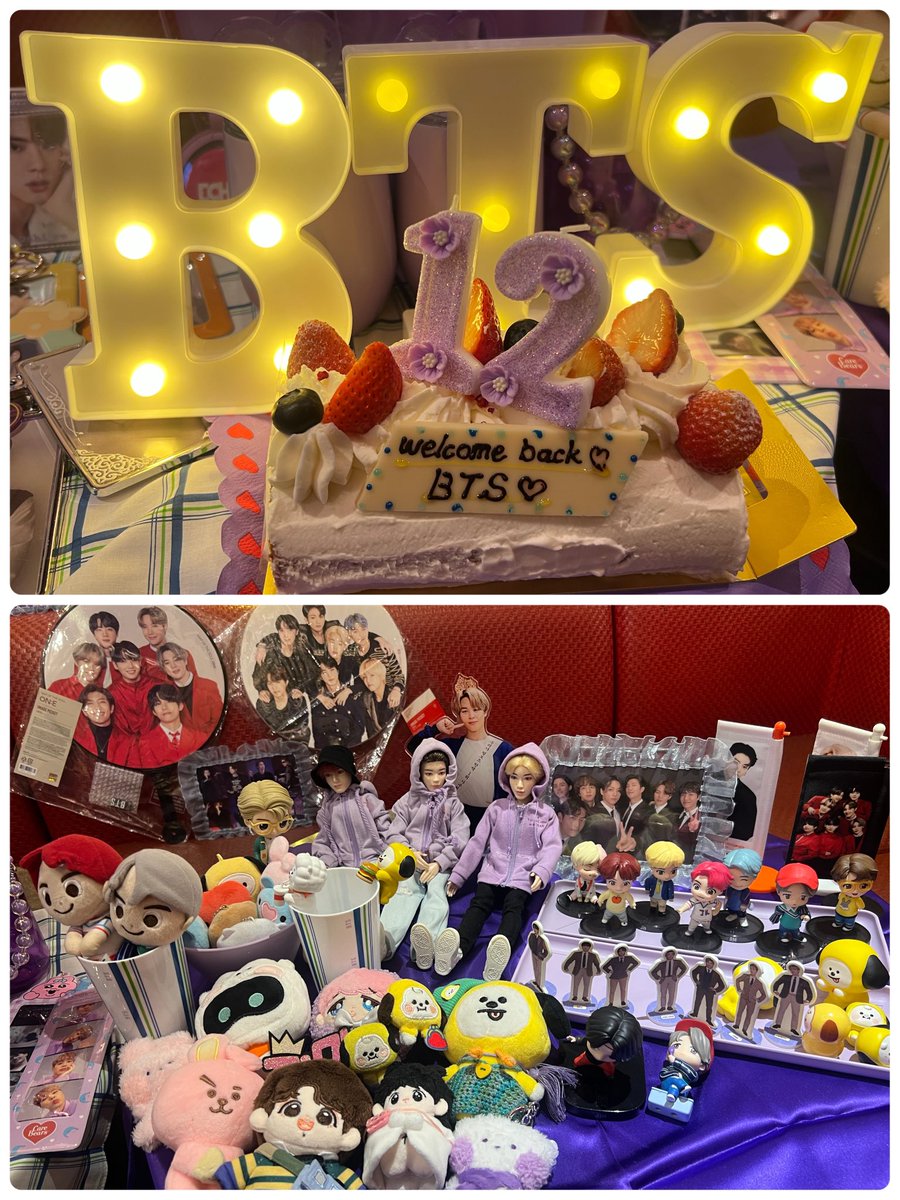 punico52's tweet photo. おかえりなさい&amp;
12歳おめでとうのお祝い会🥂
#WelcomeBackBTS 
#BTS12thAnniversary https://t.co/iZV8OIX8qg