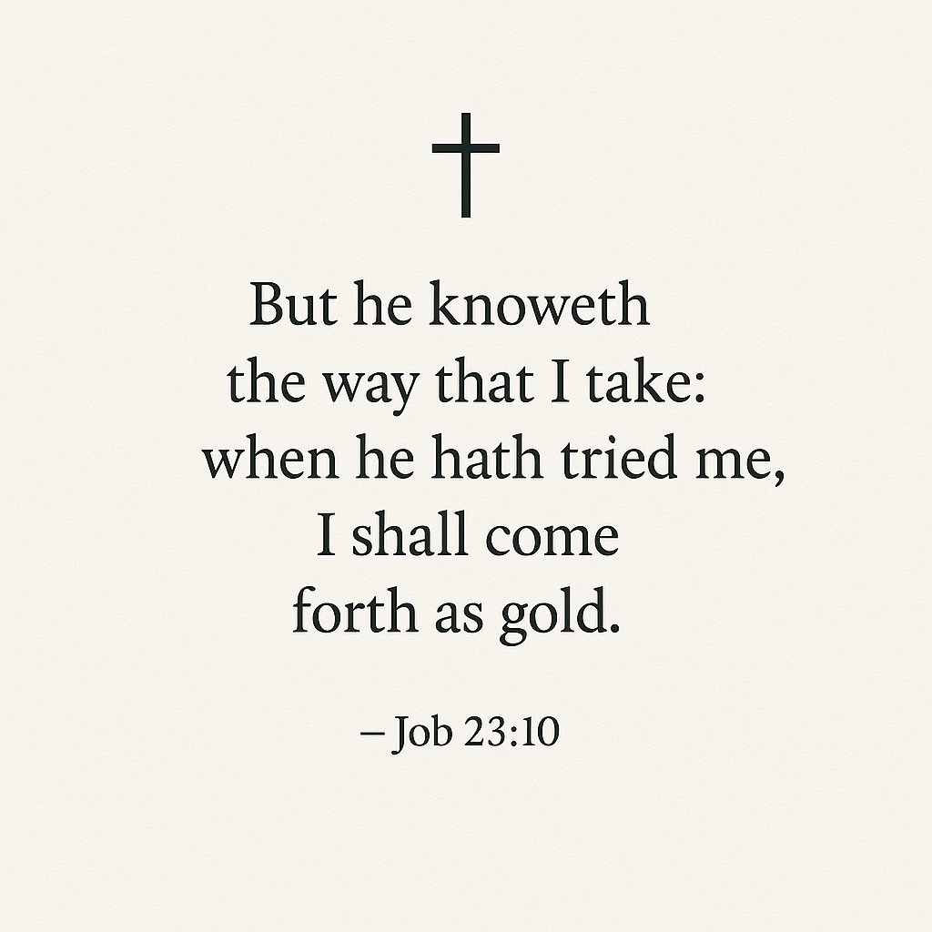 FaithfulRefle25's tweet image. God knows the path you&apos;re on.
The trial isn’t the end—it’s the refining.
When He’s done, you’ll come forth as gold.
– Job 23:10 ✝️
\#Job2310 #RefinedAsGold #FaithfulReflections #GodKnows #TrustTheProcess