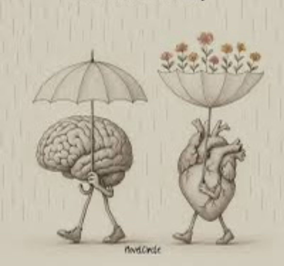 Brains build walls. Hearts grow gardens.