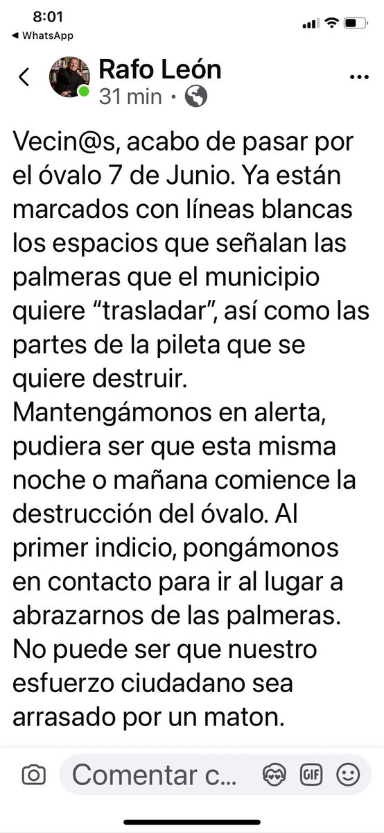 Atención Miraflores!!!!
Urgente 

Mensaje de Rafo León hace minutos.