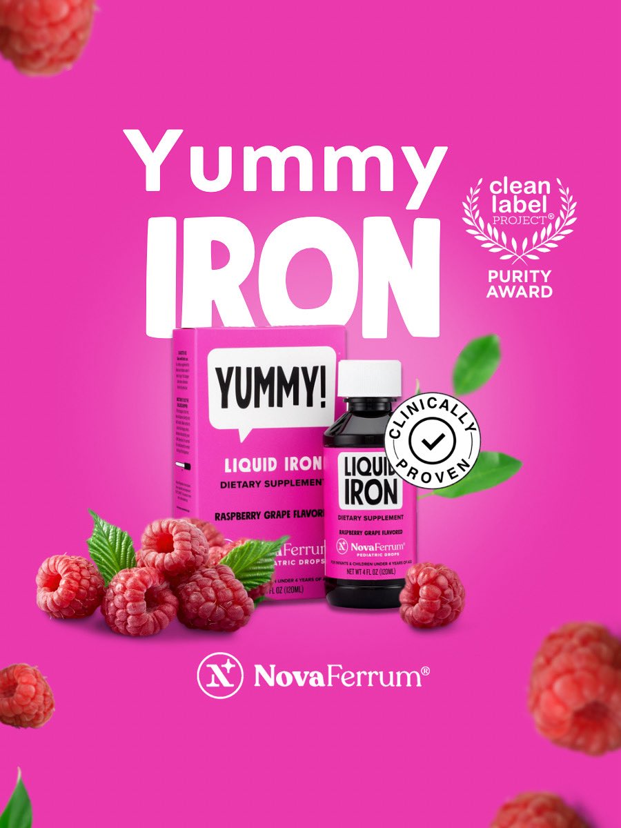 Most iron supplements? Yucky. That’s exactly why we created NovaFerrum—a clean-label, clinically proven iron supplement that actually tastes good.

Because when it tastes better, kids are more likely to take it—and that means you’re closer to helping them overcome iron deficiency