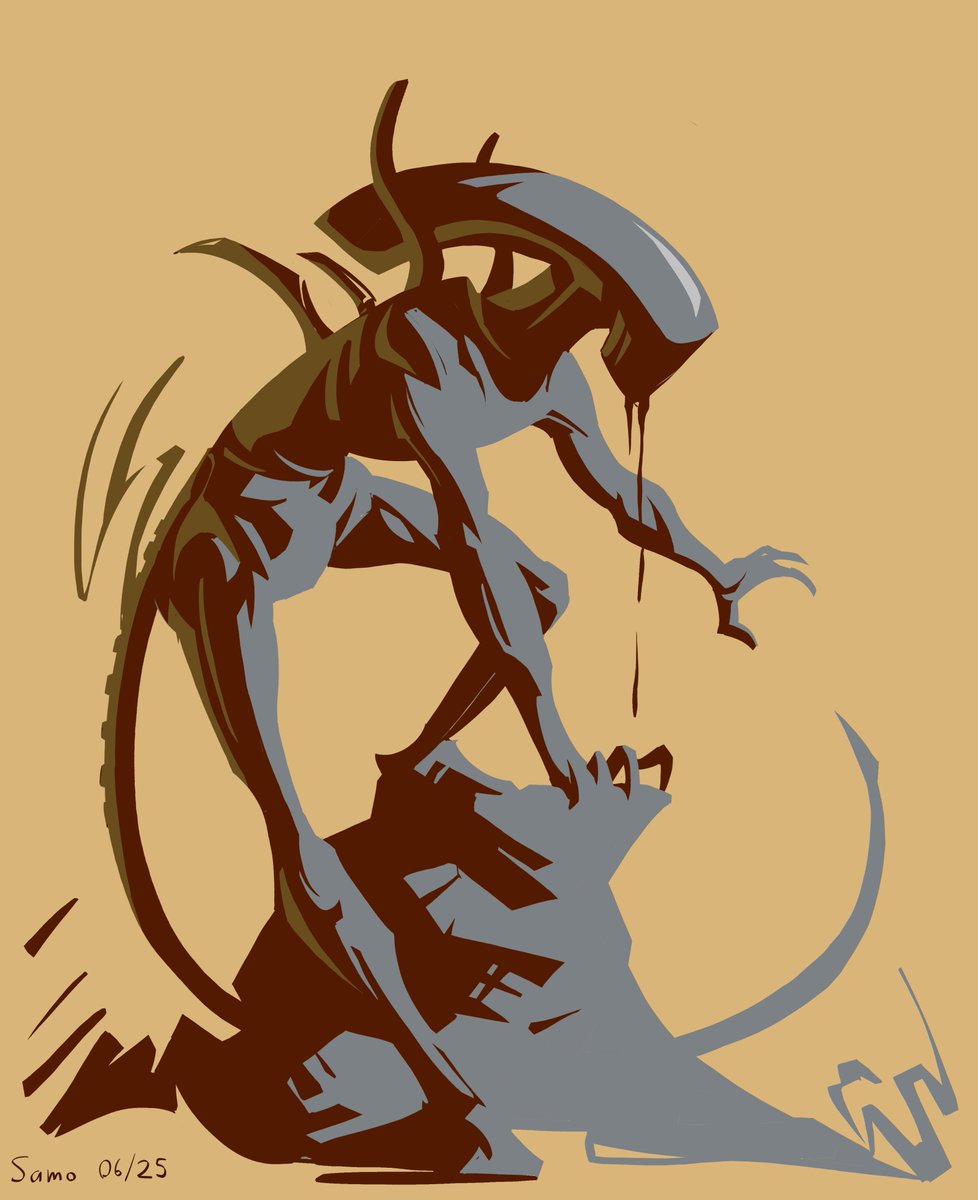 SamoArt94's tweet image. Always loved the design for the Alien, probably my favourite creature design of all time
#alien #xenomorph #alienfanart #moviemonster