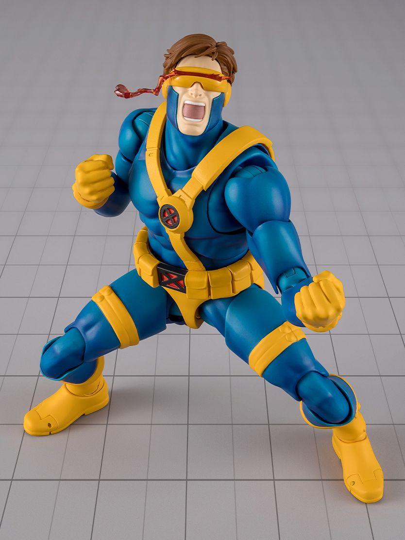 preterniadotcom's tweet photo. Bandai S.H.Figuarts Marvel Gamerverse Cyclops. Preorders open July 1st, ¥9,900 MSRP. https://t.co/kCwL8W77Ip