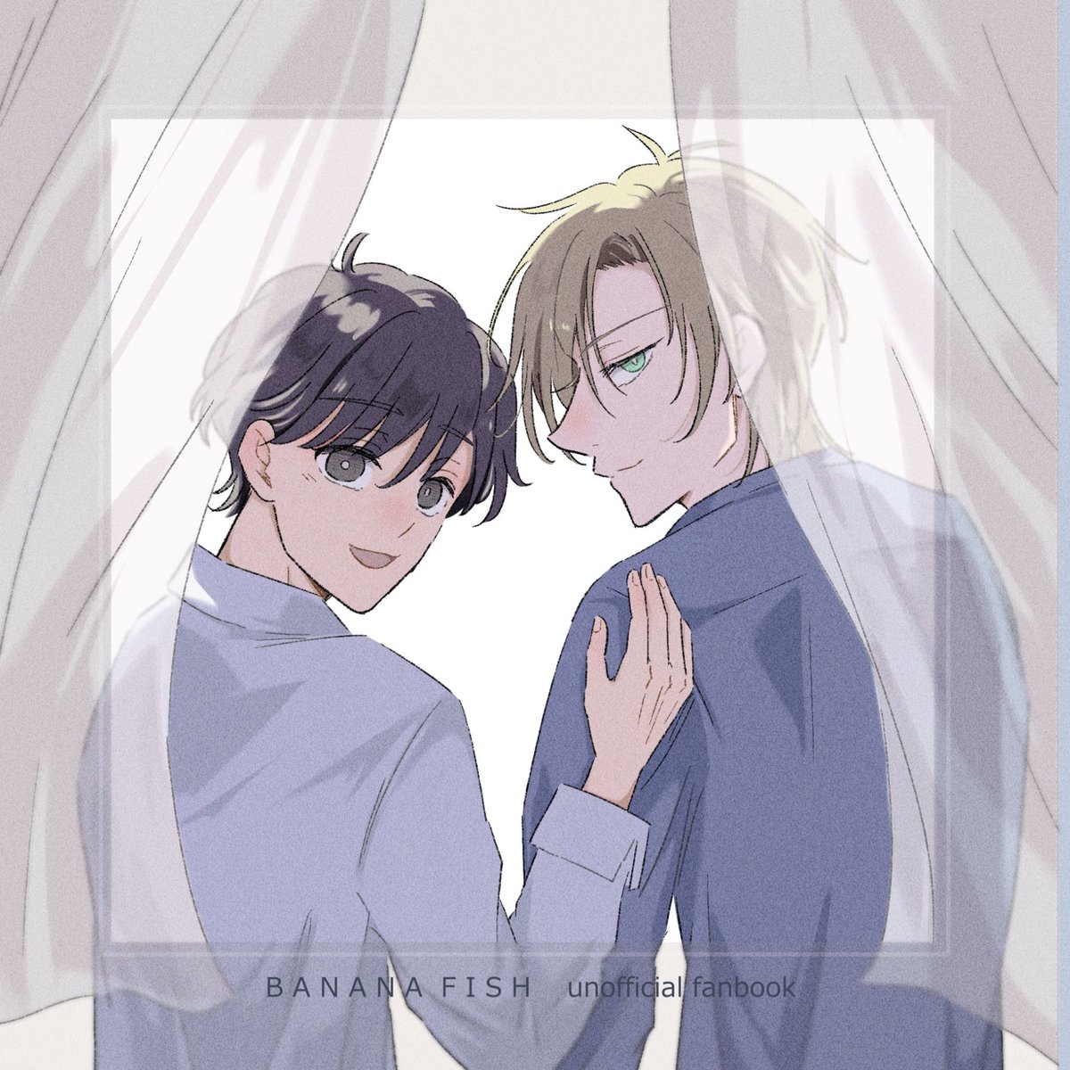 7月に頒布予定のA英📕表紙できました〜！🙌
（ロゴは友人に相談中なので後ほど！）
ちなみに裏表紙は絵本風な可愛い感じにしてます😊