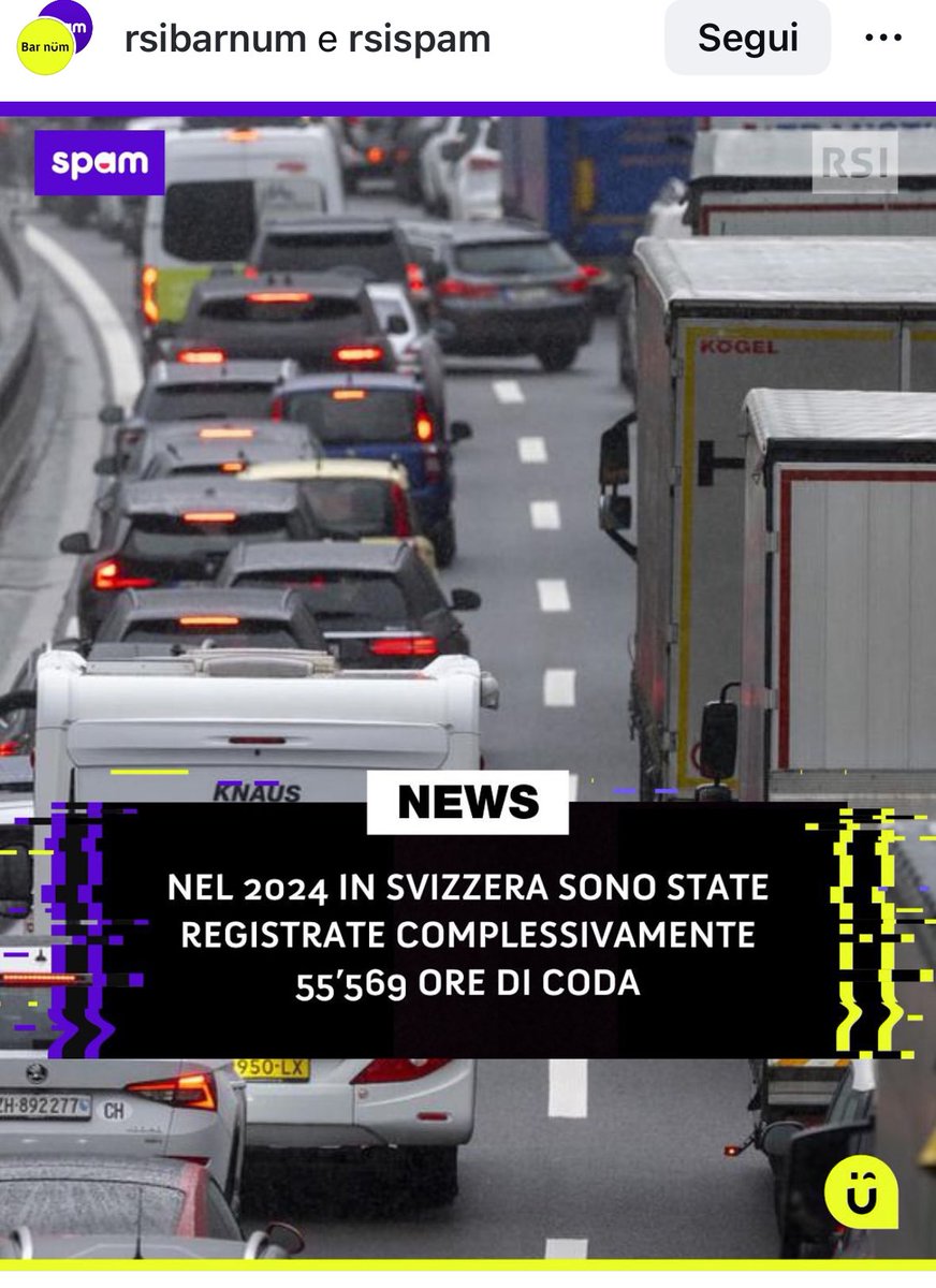 🚗 Nel 2024 in Svizzera si sono accumulate 55'569 ore di coda. Basta sprechi di tempo, spazio e nervi. Condividi l’auto, alleggerisci il traffico. Scegli il carpooling con #BePooler 👉bepooler.com
<a href="/RSIonline/">RSI</a> @RSIInfo_ 
#mobilitàsostenibile #carpooling #Svizzera