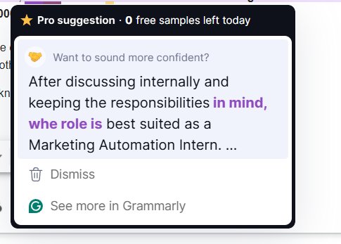 HiyaChaplot's tweet image. what is up with you girl? @Grammarly