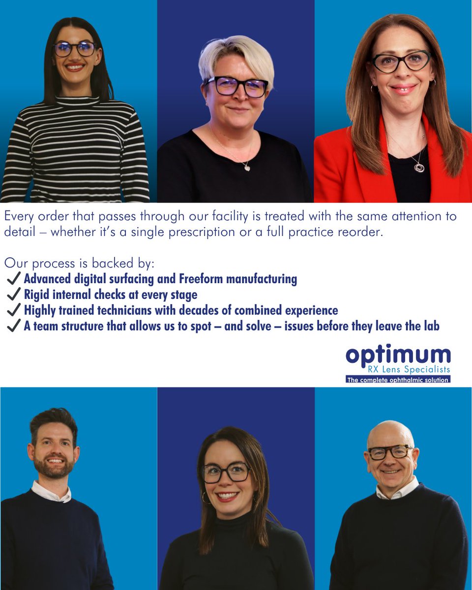 The Power of Precision: How We Maintain Quality at Scale
That’s the Optimum standard. No compromise. No shortcuts. Just precision – every time.

#OptimumRXLens #OpticalManufacturing #LensPrecision #IndependentOpticians #QualityAtScale #NoCompromise #OpticalExcellence