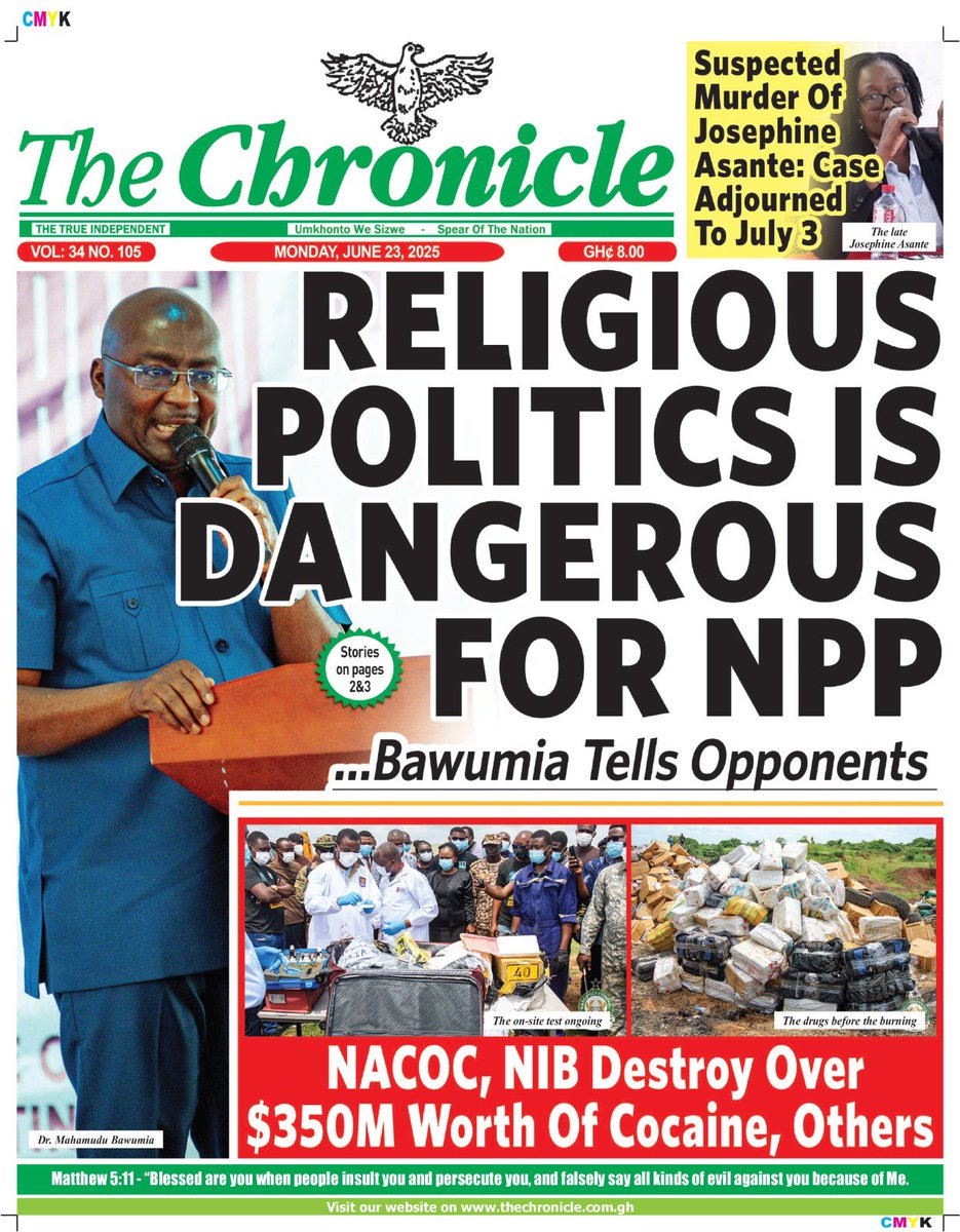 Monday, June 23, 2025

#TheChroniclefrontpage 
#ghanaianchronicle 
#TheChronicle