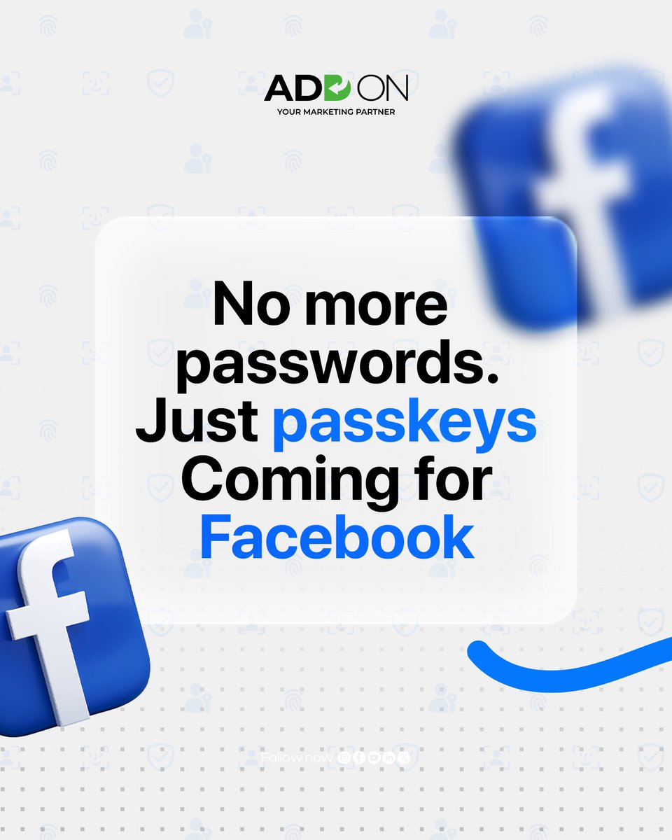 Addon_Marketing's tweet photo. Meta dropped a game-changer: Passkeys.
No more passwords to remember, no more phishing risks.
👉Just Face ID, fingerprint, or PIN login.
This is the future of login.
At Addon Marketing, we bring smart tech to help your business grow.
#Passkeys #Meta #SmartTech #AddonMarketing https://t.co/q1ChkyczOp