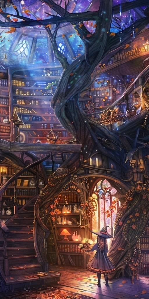 croissant_sw's tweet image. From the Witch Series —
If you had a magical library like this,
what would you read first?

A. Books of lost spells
B. Tales of ancient stars
C. A witch’s diary

#WitchSeries #FantasyArt #MagicLibrary #Midjourney #DigitalArt