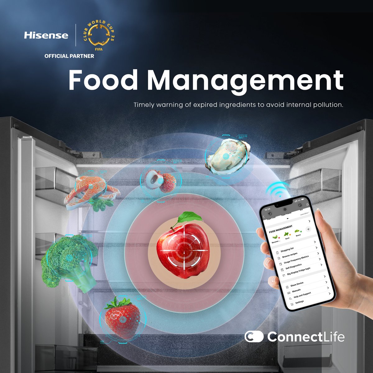 HisenseMalaysia's tweet image. Make your kitchen smarter with Hisense&apos;s ConnectLife!💡

Manage groceries &amp;amp; keep your fridge in top shape — all at your fingertips. Enjoy a connected, efficient &amp;amp; convenient lifestyle.

Welcome to future of smart living✨

#HisenseMalaysia #ConnectLife #SmartFridge #OwnTheMoment