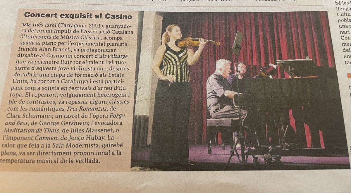 Poc a poc anem consolidant els #ConcertsClàssica amb intèrprets de qualitat i èxit de públic. A la tardor més! <a href="/el9nou/">El 9 Nou</a>