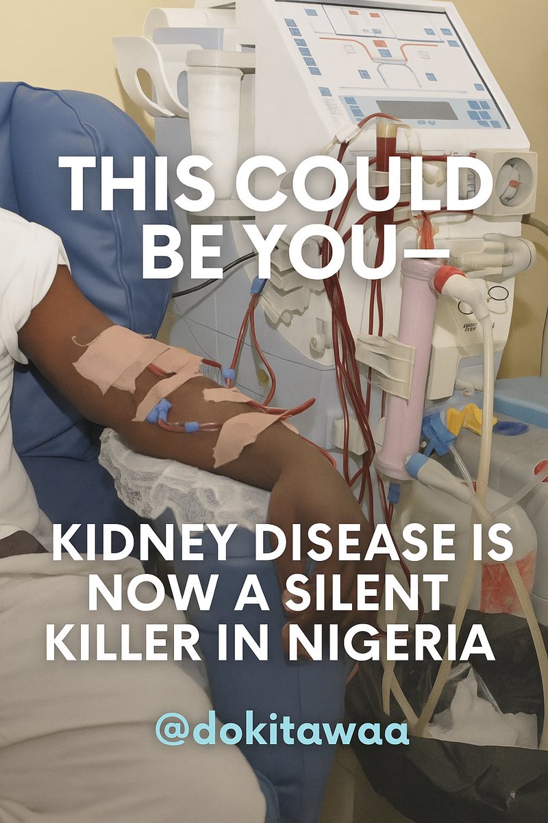 Why Kidney Disease is Now Everywhere in Naija 🇳🇬 — and You Might Be at Risk Without Knowing

It used to be rare.
Now, it feels like every week, someone is on dialysis, looking for a donor, or posting a GoFundMe.

What’s going on? Let’s talk.
👇🏾

THREAD 🧵