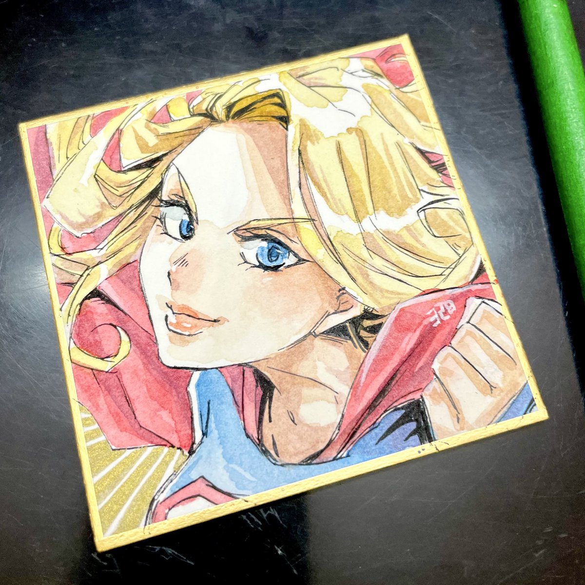 23日目　スーパーガールの事、スーパーウーマンって名前だと度々間違えてるのは秘密です。
 #30日豆色紙チャレンジ