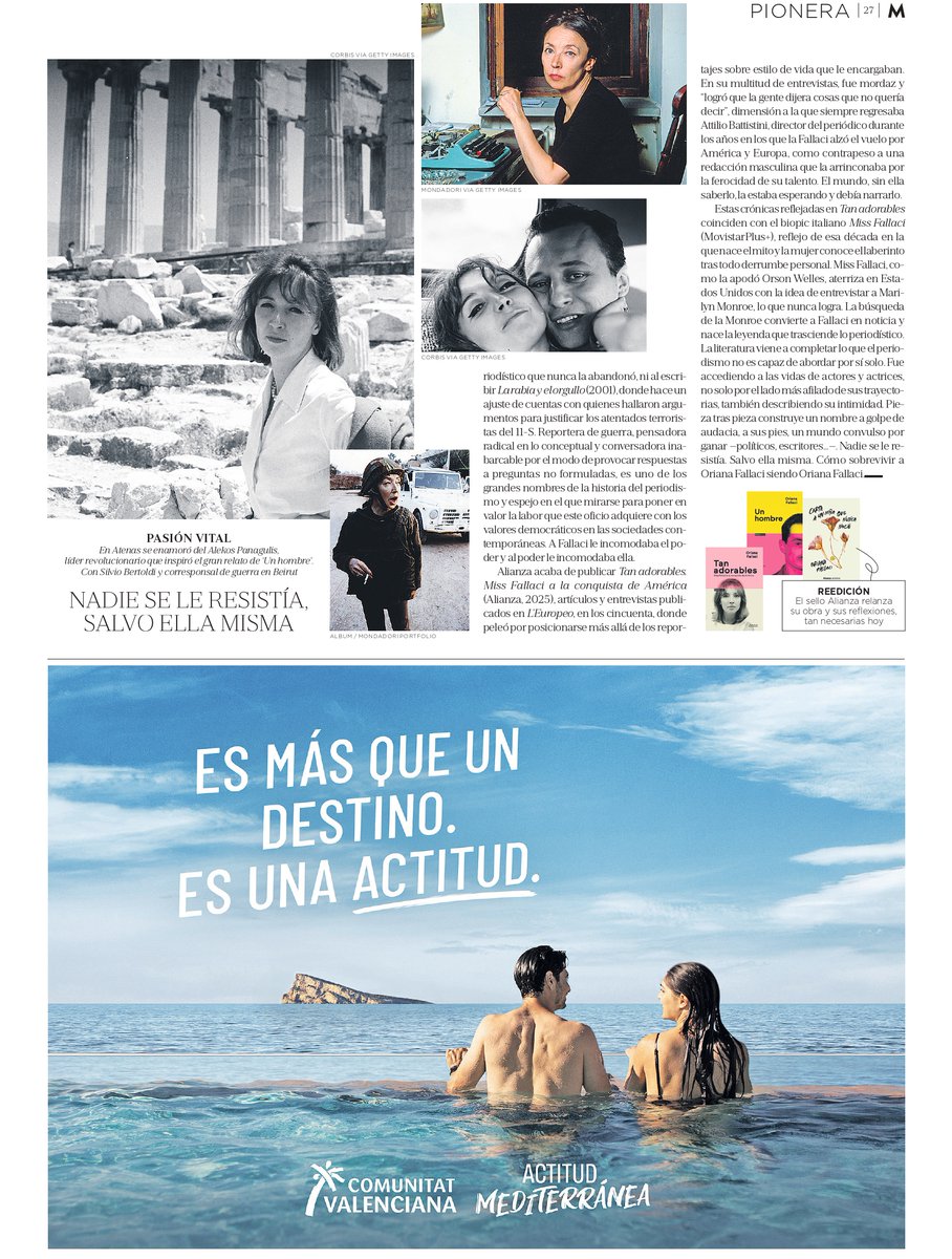 Cristina Consuegra (@crisconsuegra) on Twitter photo Admiro a Oriana Fallaci porque inventó parte del periodismo contemporáneo. Nunca fue vocera de los hombres y su piel fue la desobediencia. Escribo para el <a href="/mgzine/">Magazine Lifestyle</a> de <a href="/LaVanguardia/">La Vanguardia</a> sobre 'Tan adorables', libro que <a href="/alianza_ed/">Alianza Editorial</a> recupera para su catálogo y con gran acierto. Admiro a Oriana Fallaci porque inventó parte del periodismo contemporáneo. Nunca fue vocera de los hombres y su piel fue la desobediencia. Escribo para el <a href="/mgzine/">Magazine Lifestyle</a> de <a href="/LaVanguardia/">La Vanguardia</a> sobre 'Tan adorables', libro que <a href="/alianza_ed/">Alianza Editorial</a> recupera para su catálogo y con gran acierto.