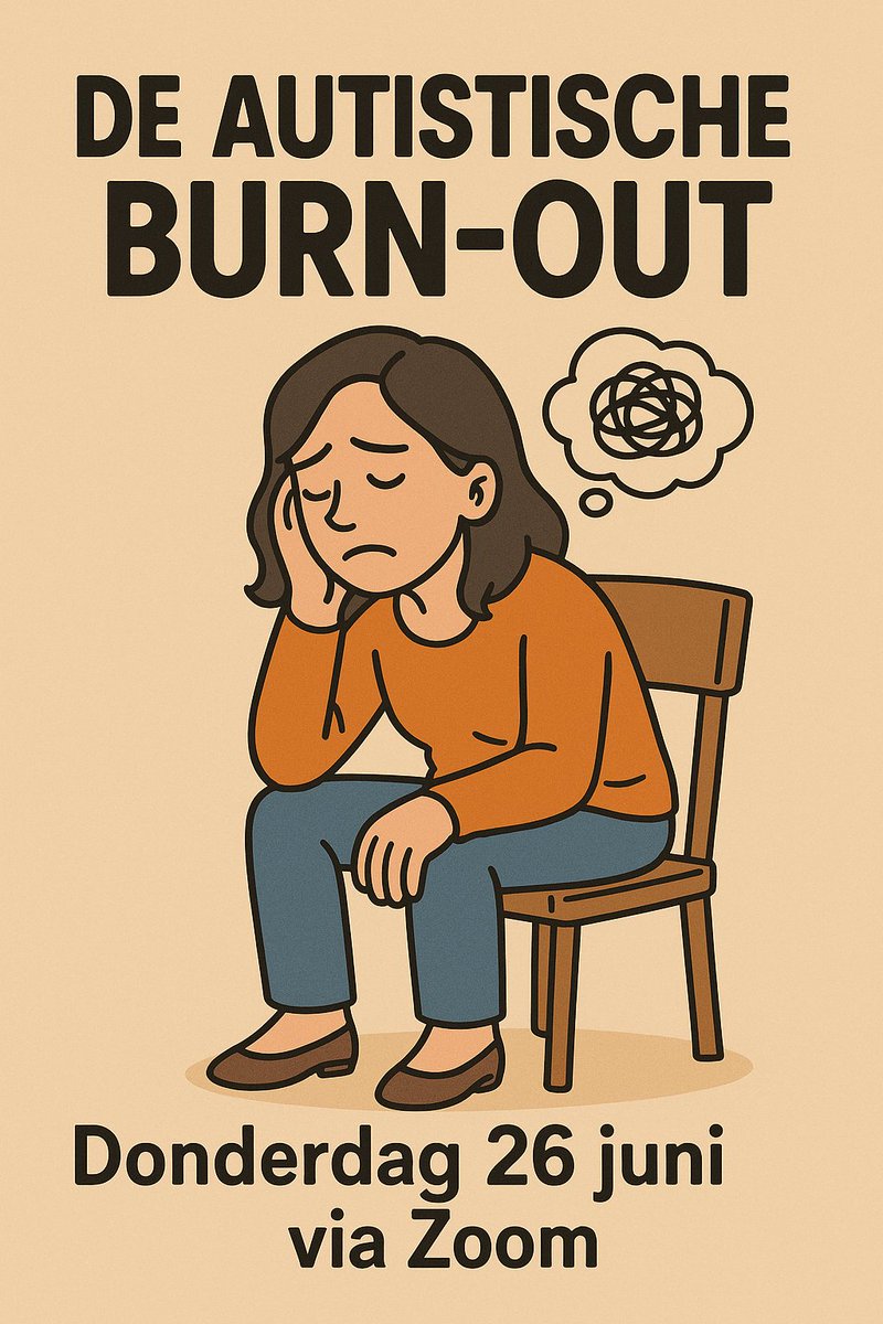 As donderdag geef online via ZOOM ik de lezing over de autistische burn-out. Kosten pp 25 euro. Aanmelden is mogelijk via birsenbasar.com/lezing-autisti…