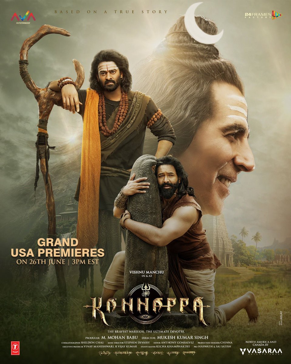 Grand USA Premiers on June 26 💥#Kannappa