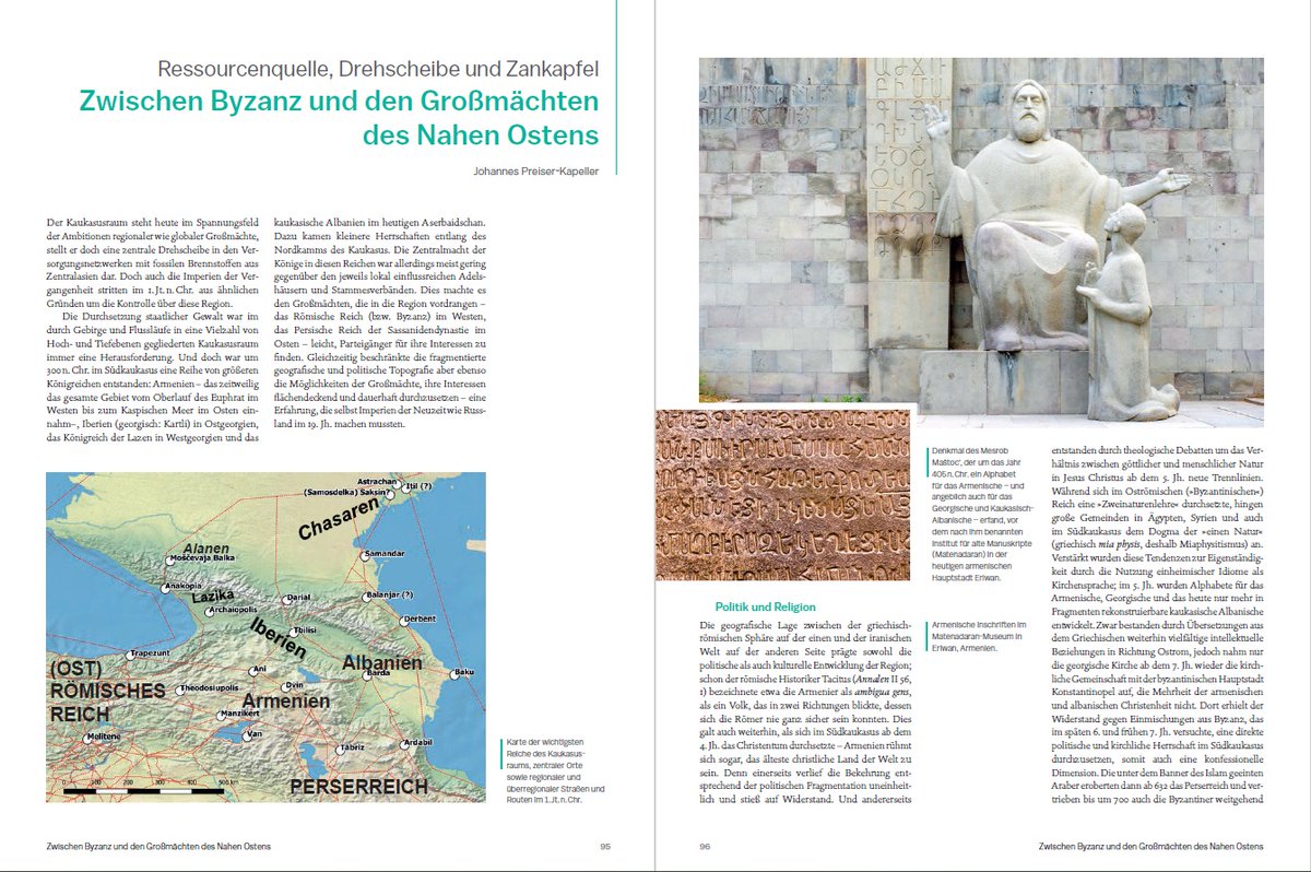 Im neuen Sonderheft von "Archäologie in Deutschland" über "Kulturen im #Kaukasus: Spuren zwischen Bergen und Steppen" gibt es einen Beitrag von mir "Zwischen #Byzanz und den Großmächten des Nahen Ostens": herder.de/wbg-magazine/a…
<a href="/imafo_oeaw/">IMAFO</a> <a href="/oeaw/">Austrian Academy of Sciences</a> #Byzanzforschung