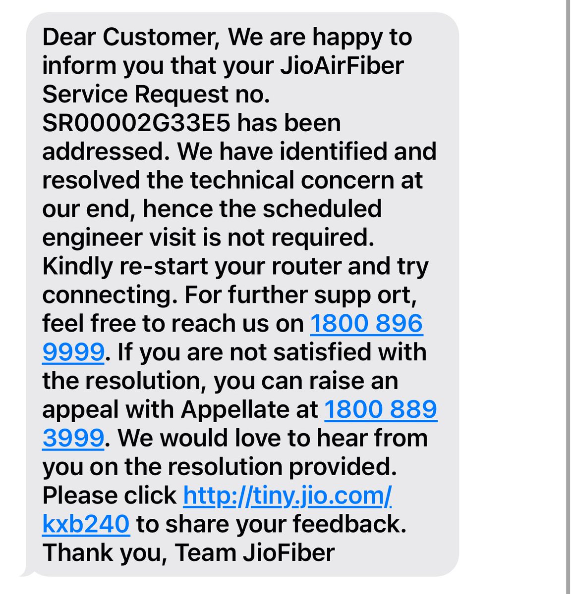 nilmak007's tweet photo. @JioCare i have done this 100 times on and off and plugged and unplugged but @JioCare you will not sent anyone.
is there any policy about refund. https://t.co/LbkUcS4OHn