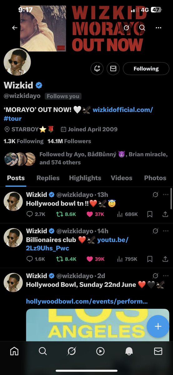 Ayandababatund2's tweet image. Oh my GOD 😱😱😱
Big wiz just gave me a follow
Am I dreaming Abeg wake me up 😱🕺❤️