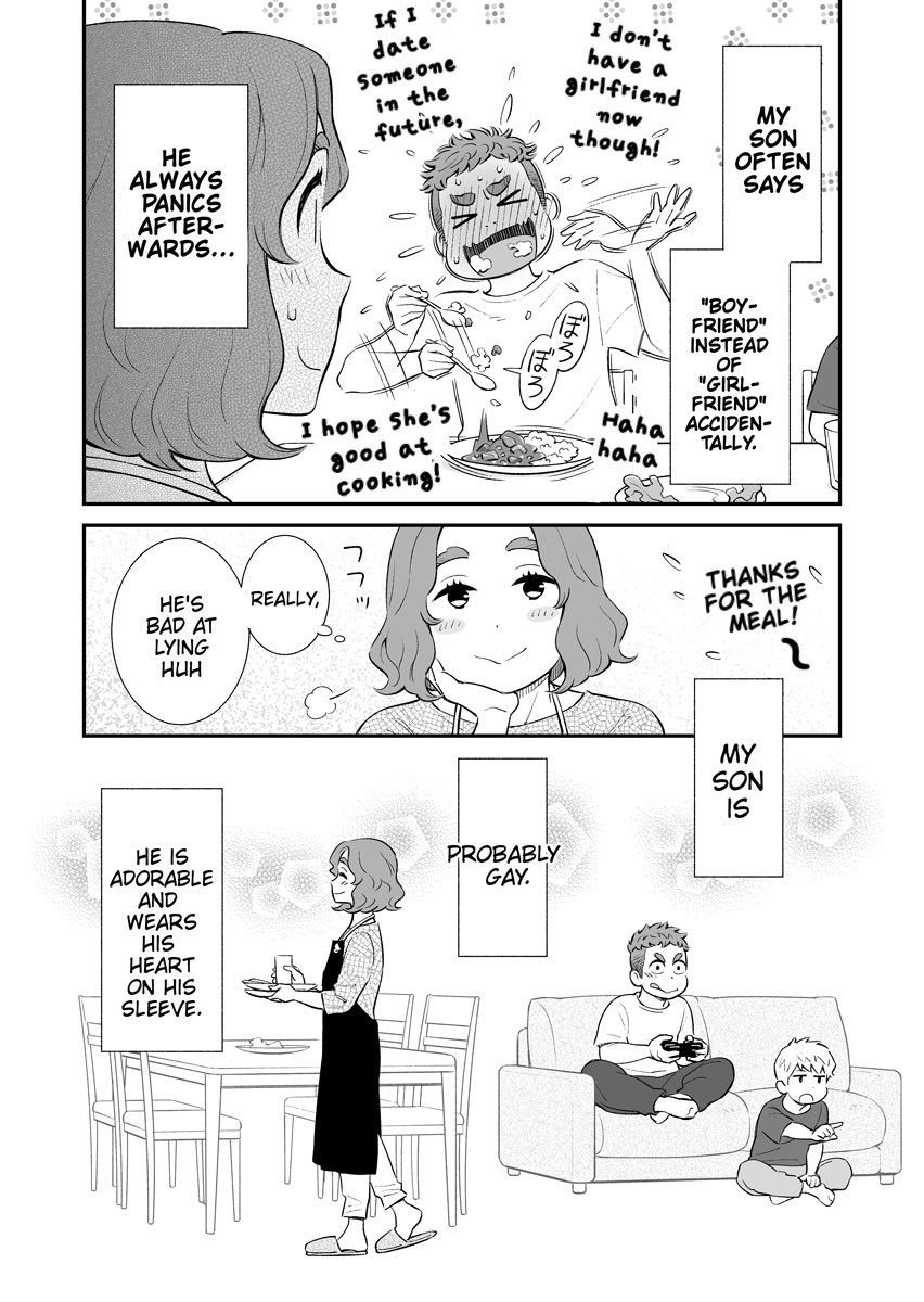 reminder yall should read “i think our son is gay” this pride month— it’s an easy and wholesome read.. the way the mom is aware that her son is gay but never forces anything out of him and gives him time to come out to her when he’s ready… it’s so heartwarming…