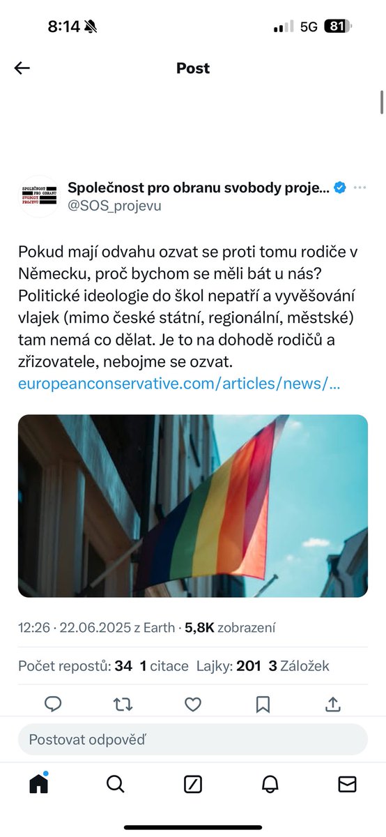 Společnost pro obranu svobody projevu toho správného názoru.