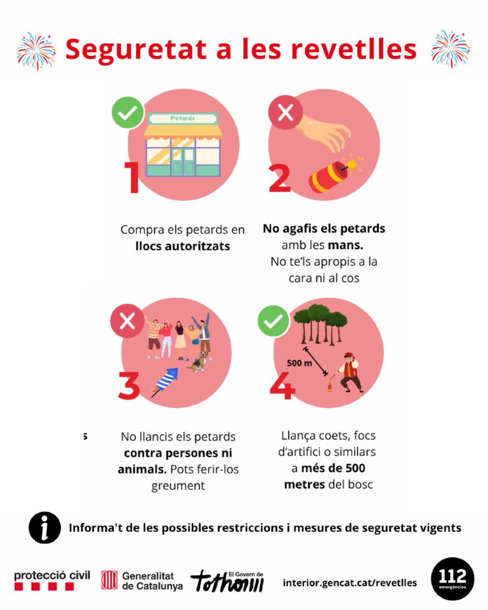 Ajuntament de Jorba (@ajjorba) on Twitter photo 🔥Avui celebrem la revetlla de Sant Joan!
Gaudiu-la amb precaució i seguretat.
Seguiu els consells d'<a href="/emergenciescat/">Protecció civil</a> per minimitzar riscos i assegurar una revetlla segura.
Bona revetlla!! 🔥Avui celebrem la revetlla de Sant Joan!
Gaudiu-la amb precaució i seguretat.
Seguiu els consells d'<a href="/emergenciescat/">Protecció civil</a> per minimitzar riscos i assegurar una revetlla segura.
Bona revetlla!!