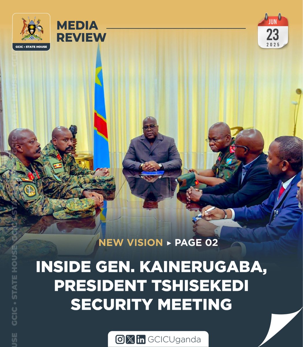 Uganda’s Chief of Defence Forces (CDF), Gen. Muhoozi Kainerugaba, held talks with President Felix Tshisekedi of the Democratic Republic of the Congo (DRC) on Saturday evening at the State House in Kinshasa, marking a significant step in bilateral security cooperation