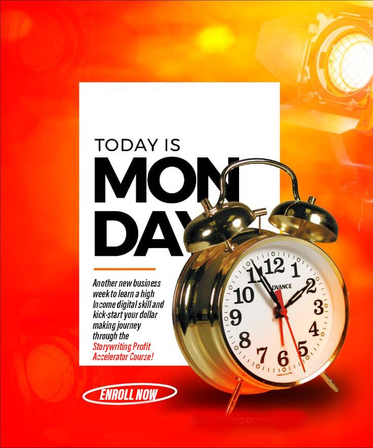 Kunam_Isemin's tweet image. Make every Mon(ey)day count!

A New Business Week to learn the high income digital skill of writing.

Kickstart your dollar making journey with Storywriting Profit Accelerator #SPACourse