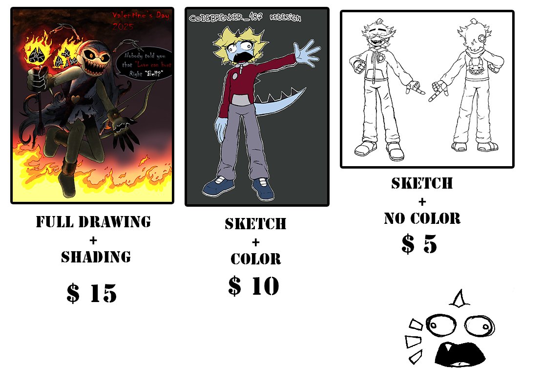 Codeart187's tweet image. I have commisions Open yet, for more details and questions contact me by discord or Gmail.

Discord: &quot;codebreaker_187&quot;
Gmail: &quot;codebusiness31@gmail.com&quot;

#commissionsopen #digitalart #commissions