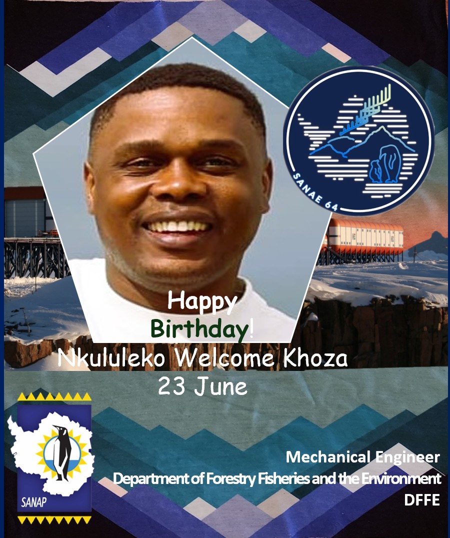 antarcticlegacy@sun.ac.za (@antarcticlegacy) on Twitter photo Happy Birthday to Nkululeko Khoza of S64
#SANAP <a href="/environmentza/">Environmentza</a> <a href="/dstigovza/">DEPARTMENT OF SCIENCE,TECHNOLOGY & INNOVATION</a> <a href="/NRF_News/">National Research Foundation of South Africa</a> <a href="/SANSA7/">SANSA</a> Happy Birthday to Nkululeko Khoza of S64
#SANAP <a href="/environmentza/">Environmentza</a> <a href="/dstigovza/">DEPARTMENT OF SCIENCE,TECHNOLOGY & INNOVATION</a> <a href="/NRF_News/">National Research Foundation of South Africa</a> <a href="/SANSA7/">SANSA</a>