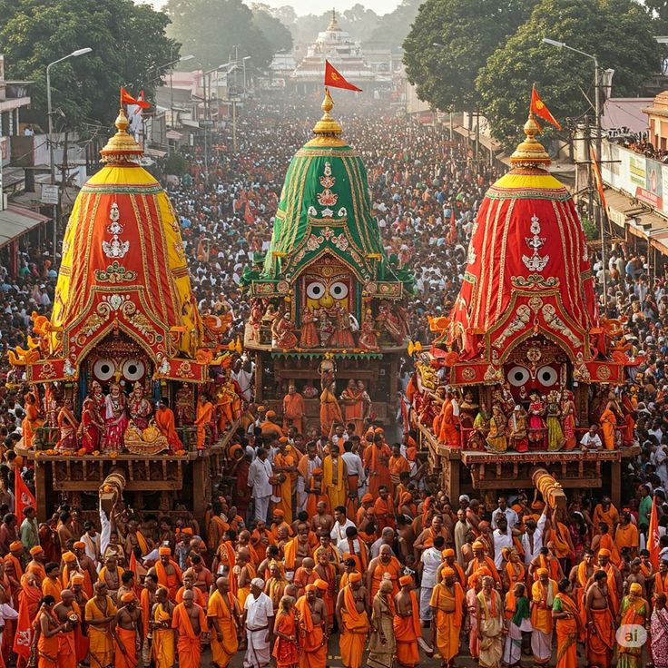 पुरी जगन्नाथ रथ यात्रा के तीन रथ🧵🧵