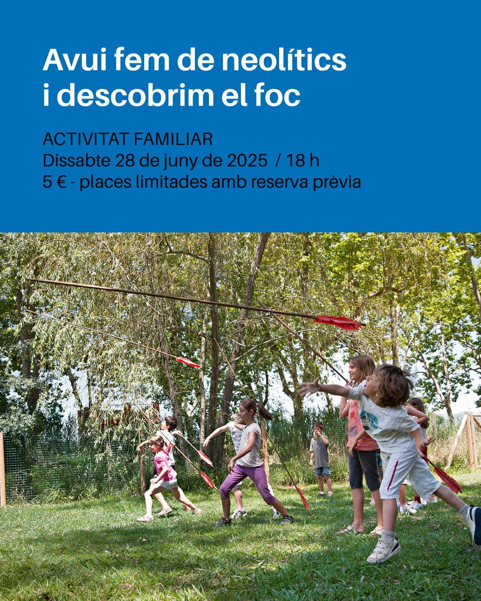 🗓 AGENDA D'ACTIVITATS

Aquest cap de setmana👇

🔥Avui fem de neolítics i descobrim el foc
🗓️Dissabte 28 de juny de 2025 / 18 h

Vine a descobrir com era el dia a dia dels habitants del poblat neolític de la Draga, fa uns 7.400 anys

👉 +info: turisme.banyoles.cat/ca-es/agenda