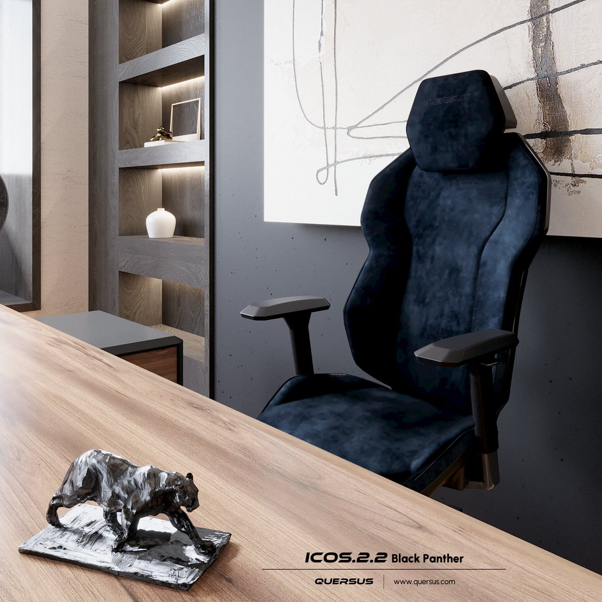 QUERSUS ICOS.2.2 Black Panther 🖤 designed to meet the highest expectations in both functionality and style, it offers:

✔️ Ergonomic construction
✔️ Innovative lumbar support
✔️ Scratch-resistant &amp; water-repellent upholstery

🔗q.uers.us/BlackPanther

#premium #qualitymaterials