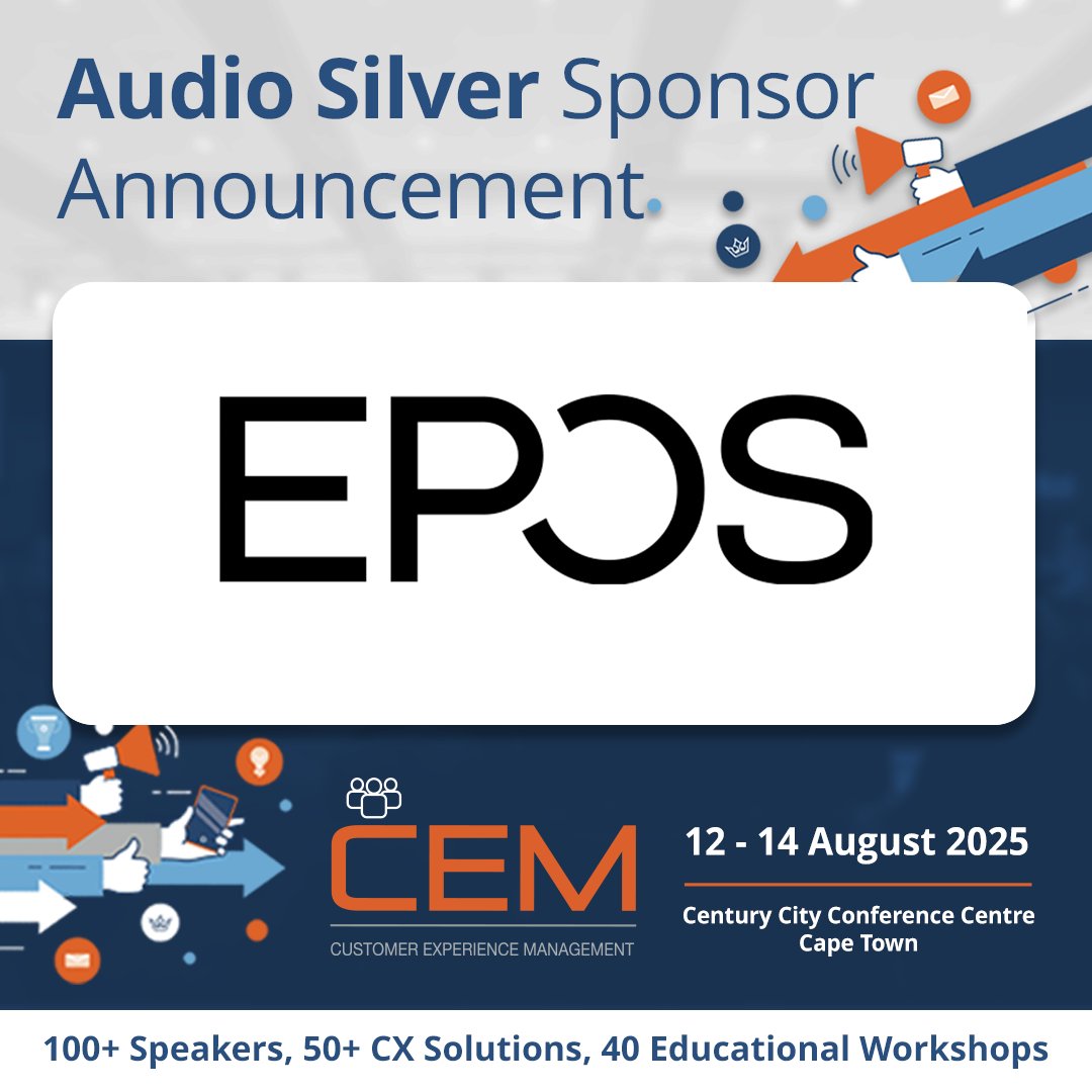 🎧 Precision. Performance. EPOS.

Proud to welcome EPOS Audio as a Silver Sponsor at CEM Africa 2025!

🔗 Find Out More:
eu1.hubs.ly/H0l6gKM0
🎟️ Secure Your Spot:
eu1.hubs.ly/H0l6gCh0